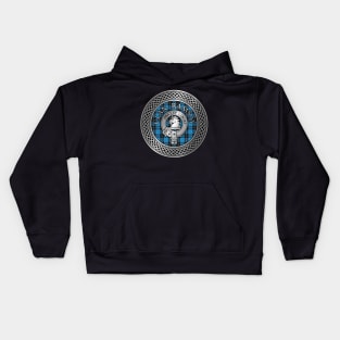 Clan Ramsay Crest & Hunting Tartan Knot Kids Hoodie